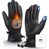 Deemii Winter Gloves Men Women Made with 3M Insulation&Plush Lining -10℉ Windproof&Water-Resisitant Glove with Touchscreen Fingers