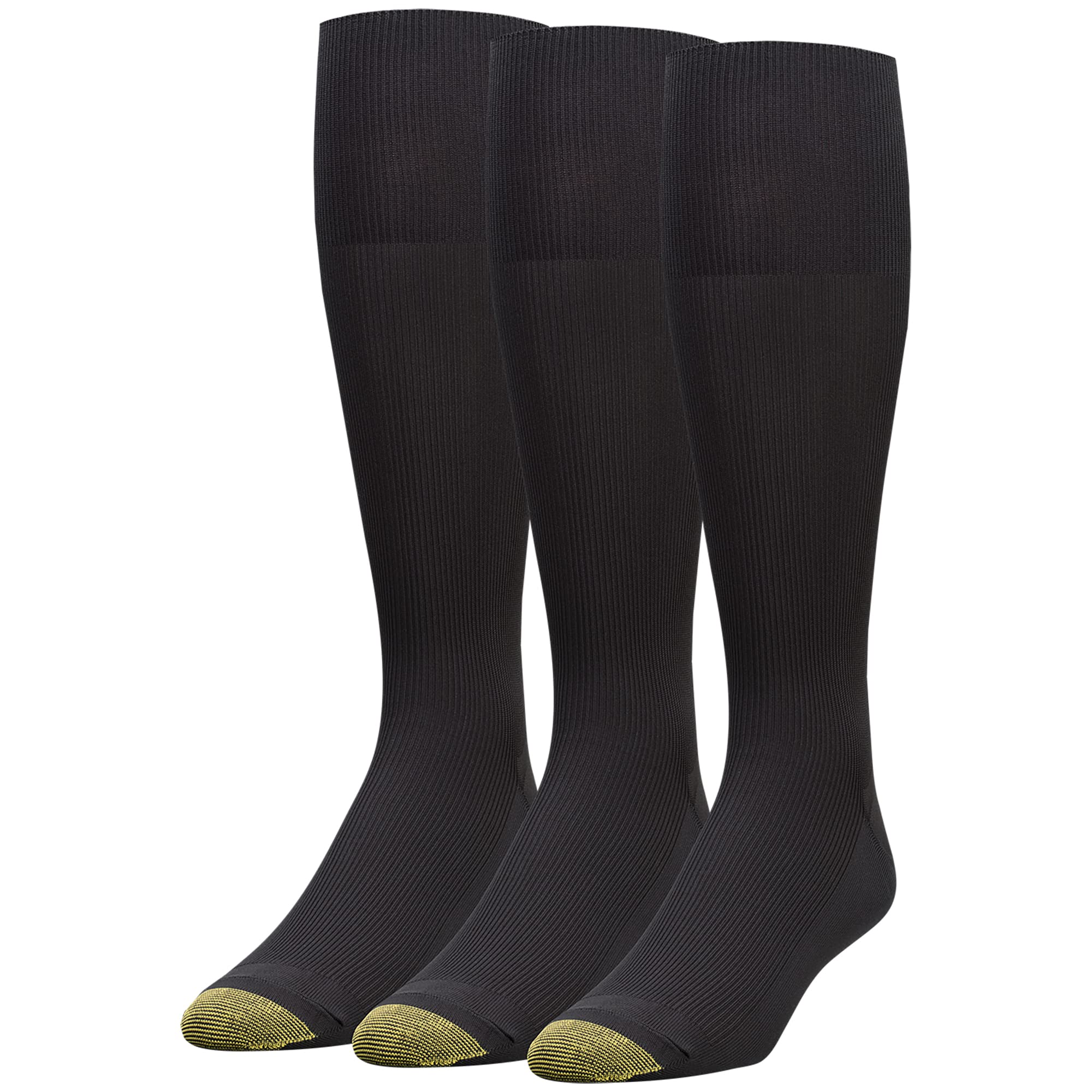 amazon gold toe dress socks Black 3-Pack Metropolitan 100% Nylon Men's Metropolitan Over The Calf