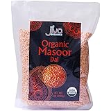 Jiva Organics Organic Masoor Dal Bag (Split Red Lentils) 2 Pound Bag - Non-GMO, Pure & Natural