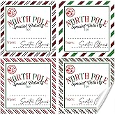 96 Pieces from Santa Claus Gift Tag Stickers Christmas Gift Tags Stickers from Santa North Pole Delivery Labels for Xmas Present Wrapping Party Favors (2x2 Inches, Classic)