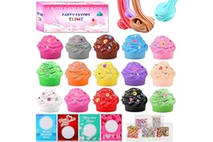 MANTYPLAY Valentines Day Gifts for Kids, Valentines Cards with 28 Pcs Butter Slime Valentines Party Favors Classroom School Exchange Gift for Boys Girls Adults Super Soft Stress Relief Toys