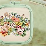 LAMXD 3 Pcs Embroidery Hoop Set Rectangular Square Plastic 3 Sizes Gold Eye view 6