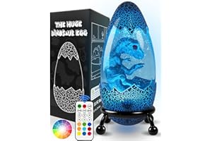 SANZHIGUO Dinosaur Lamp, LED Dinosaur Egg Night Light with Remote Control 13 Color Changing, Touch & Remote Control Decor for Home, Kids Room Christmas Birthday Gifts Idea