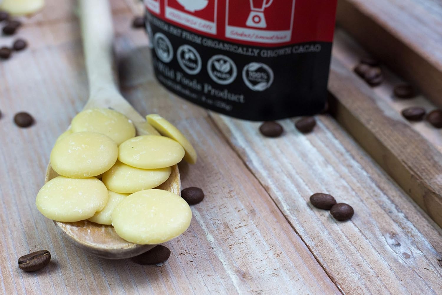 Raw Organic Cocoa Butter Wafers from Peru | Unrefined, Non-Deodorized, Food Grade, Plant-Based, Paleo, Vegan Body Butter - Great for DIY Recipes, Baking, Keto Coffee, Skincare and Haircare (16 oz) : Beauty