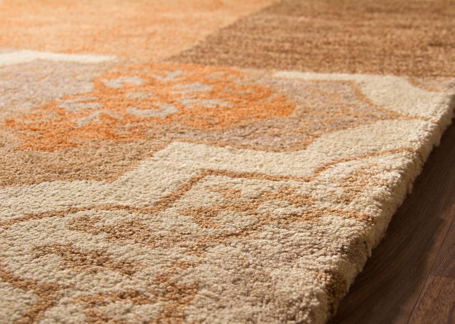 Amazon De Designer Teppich Modern Anzio 100 Schurwolle In Beige