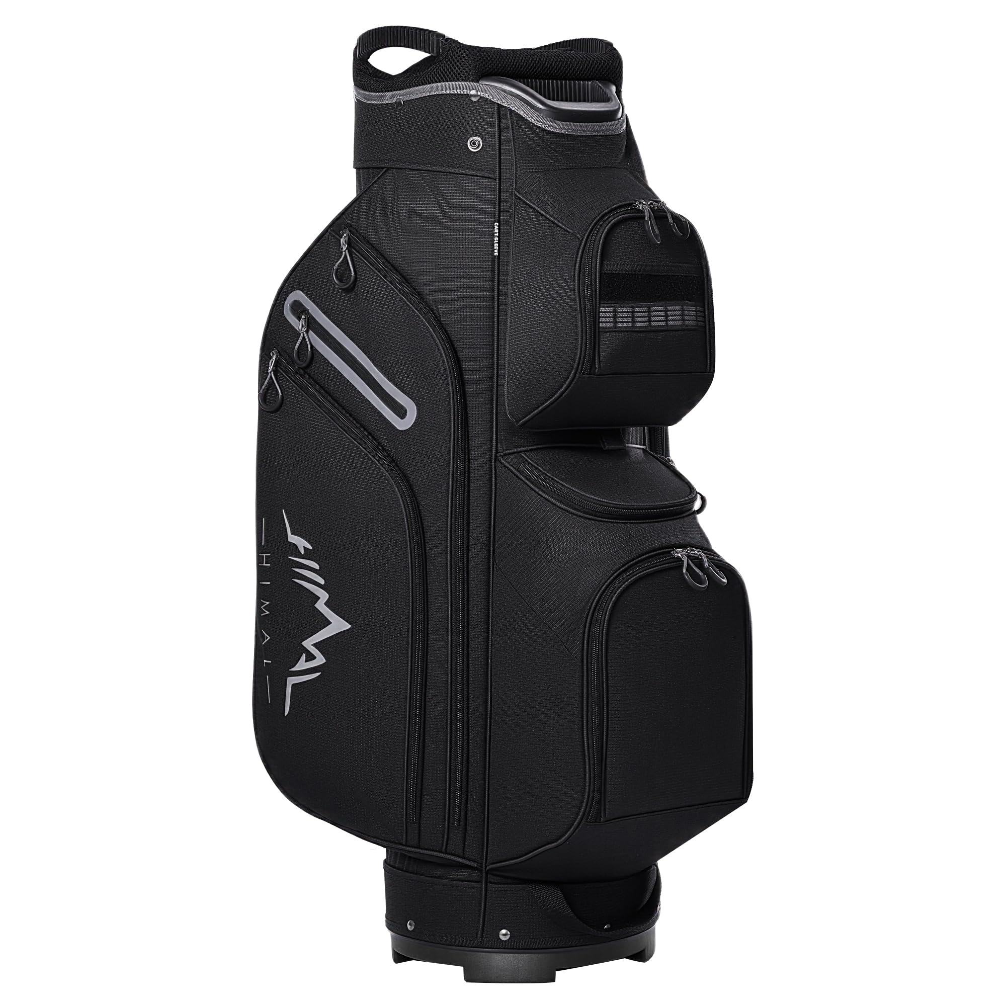 UNIHIMAL Golf Cart Bag, 15 Way Organizer Divider Top with Handles and Rain Cover Deep Black Image