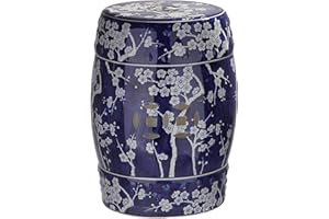 Safavieh Midnight Kiss Ceramic Decorative Garden Stool, Dark Blue
