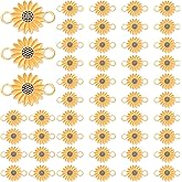 COGCHARGER 50Pcs Daisy Flower Connectors Charms Sunflower Links Pendant Yellow Flower Alloy Charms for Jewelry Bracelets Necklace Earrings Making DIY Craft Supplies