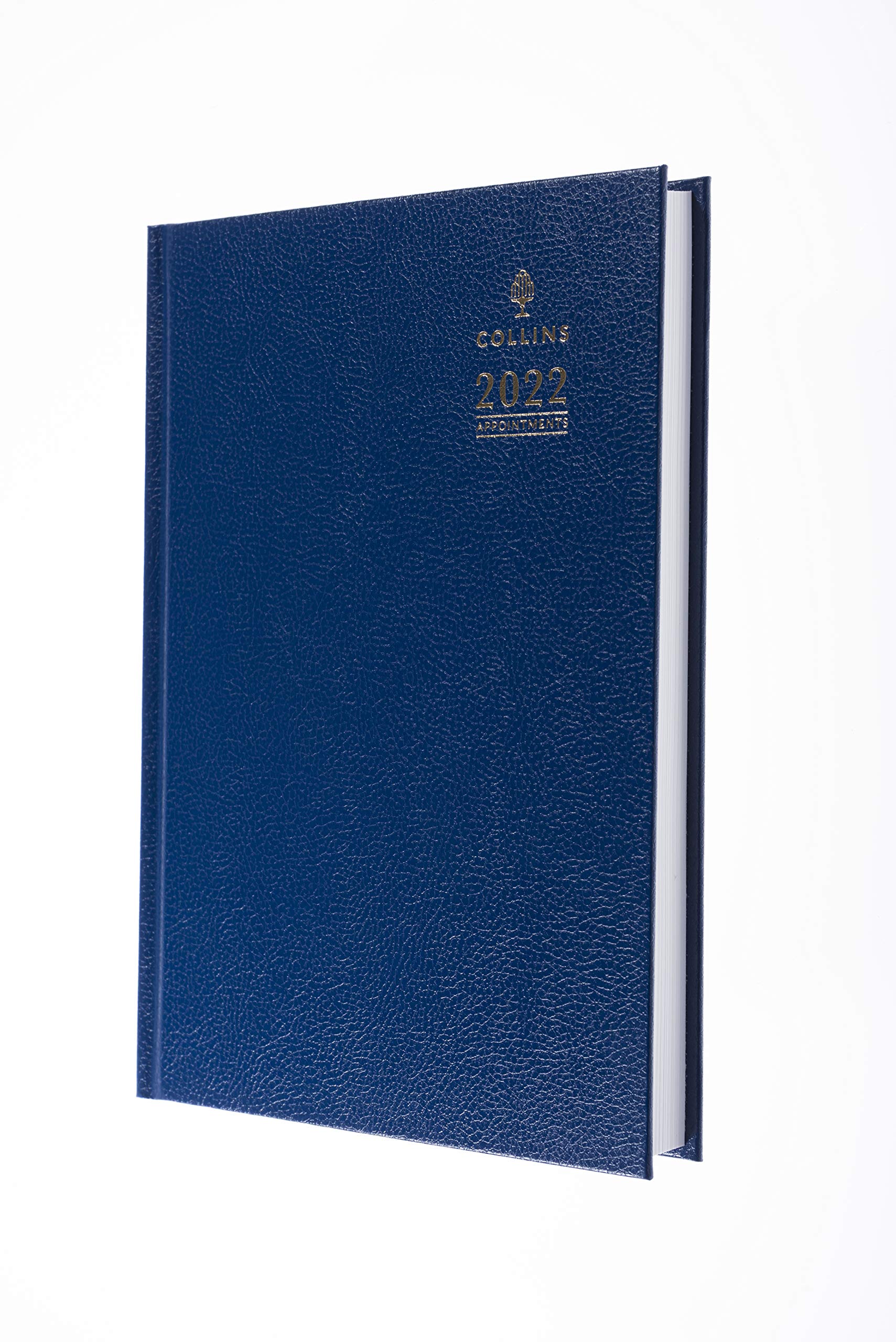 Collins Desk A5 Day to a Page with Appointments 2022 Diary - Blue