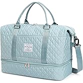 AMXNX Travel Duffle Bag for Women Weekender Bags with Shoe Compartment Overnight Carry On Gym Tote Bag with Toiletry Bag
