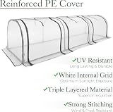 Christow Small Grow Tunnel Cloche Garden Polytunnel 1.95m Long view 3