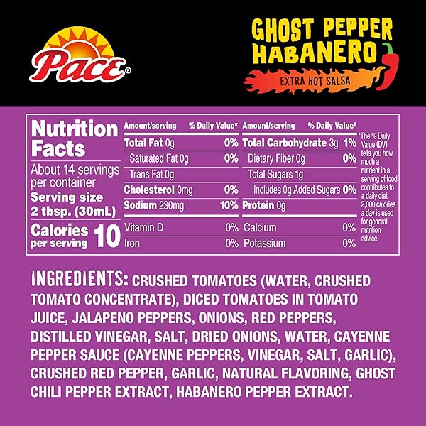 PACE GHOST PEPPER HABANERO EXTRA HOT SALSA, 16 OZ JAR
