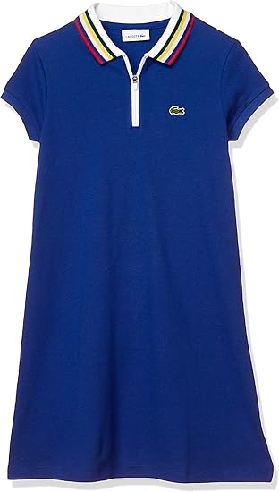Amazon ラコステ Dresses Girlsフレアシルエットポロワンピース ワンピース チュニック 通販