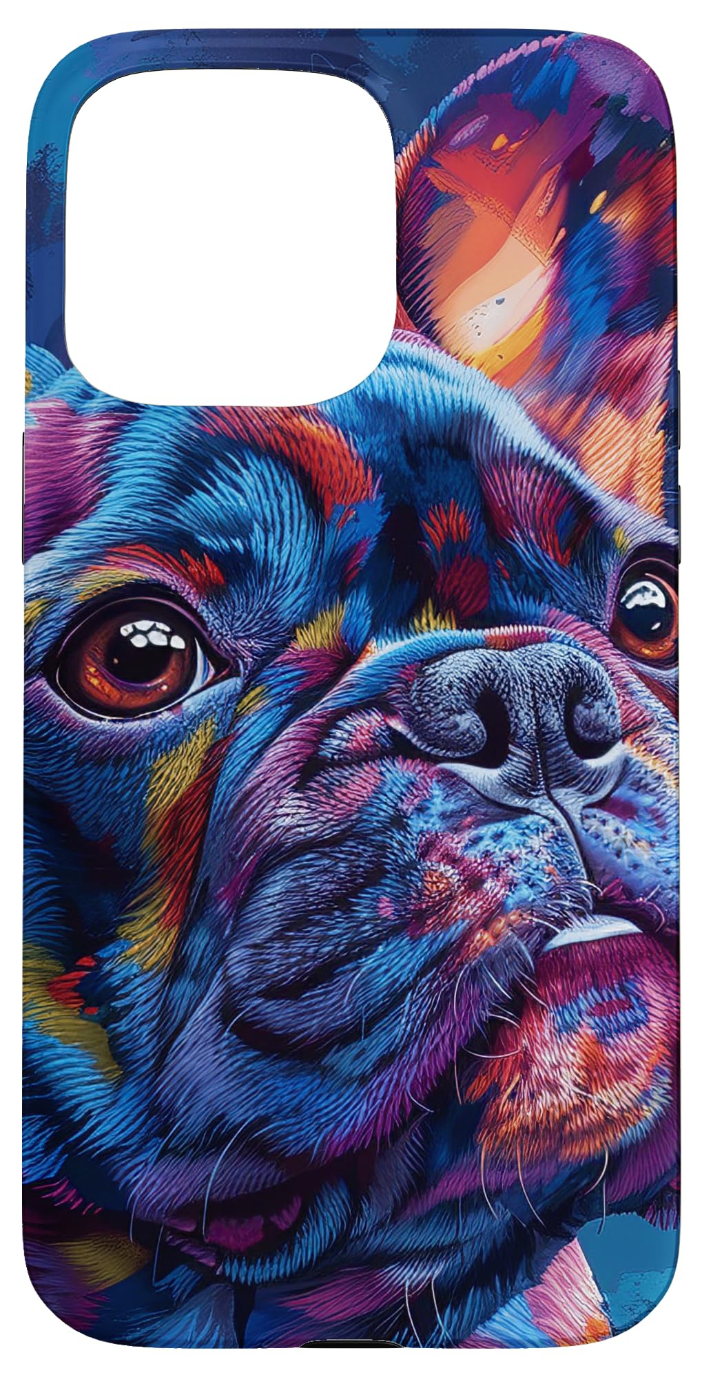 French Bulldog Colorful Graphic Case for iPhone 15 Pro Max