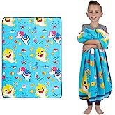 Franco - AT0468 Kids Bedding Super Soft Plush Throw Blanket, 46" x 60" Twin Size, Baby Shark