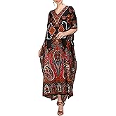 Miss Lavish London Kaftan for Women Dress Summer Swimsuit Cover Up, Plus Size Kaftan, Cruise & Caribbean Vacation Coverup