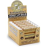 Beessential Natural Bulk Lip Balm, Honey, 18 Pack | For Men, Women, and Children. Great for Gifts, Showers, & More