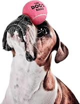 The Dog's Balls Dog Tennis Balls Pink Medium 12 Pack Non Abrasive Felt view 3