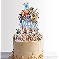 One Themed Cake Topper Decoration Anime Manga Themed Kids Party Paper Card Quick Easy Adjustable