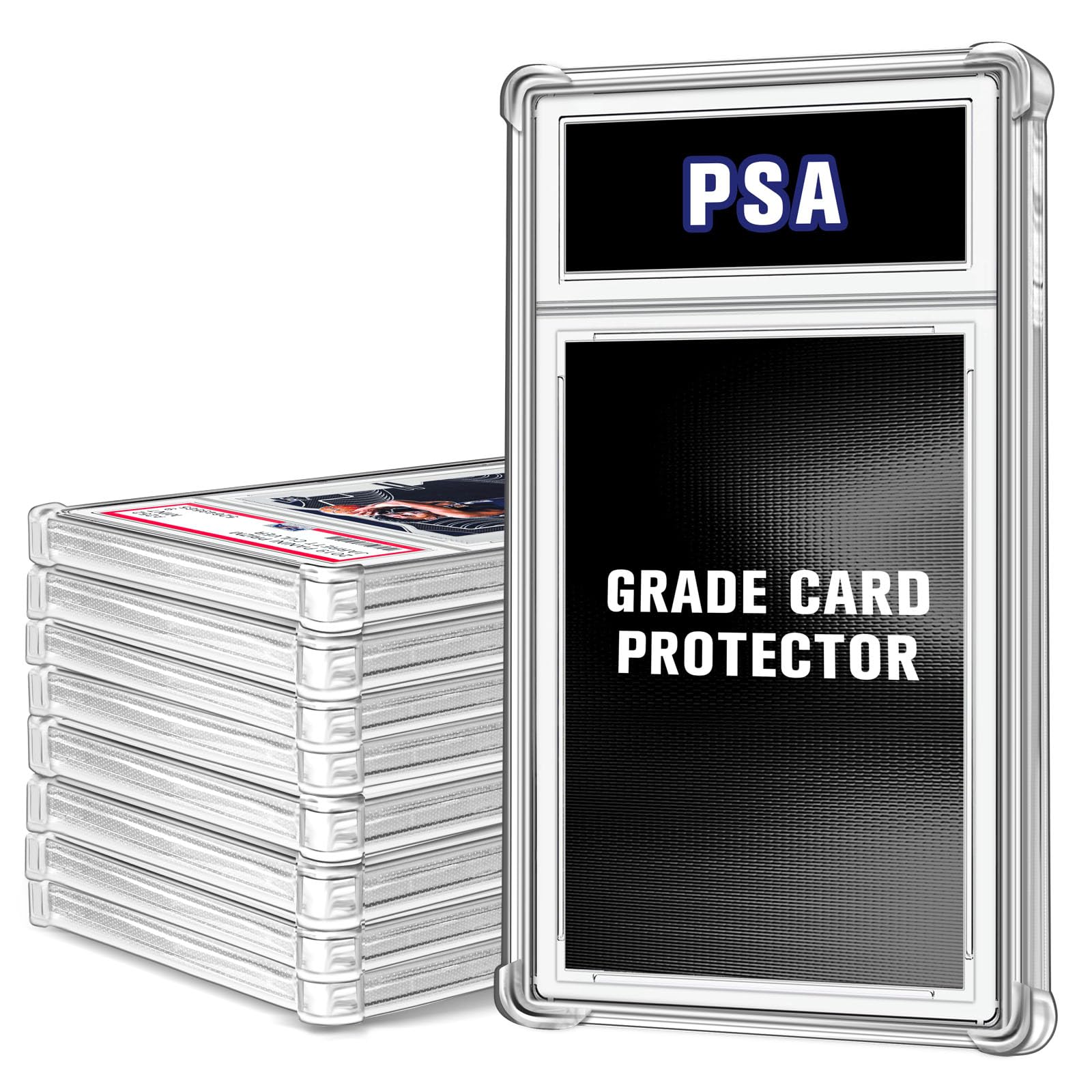 Photo 1 of Graded Card Protector 8 Pack, Standard PSA Slab Case, TPU Air Cushion Edge Protectors for PSA Slabs