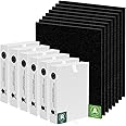 HPA300 HEPA Filter Replacement for Honeywell Air Purifier HPA300 Series HPA304,HPA300VP, HPA3300,HPA5300,6 True HEPA Filter R and 8 Activated Carbon Prefilter A,Compared to HRF-R3