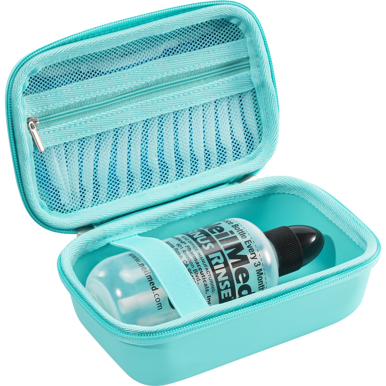 Photo 1 of ProCase Travel Case for NeilMed Sinus Rinse Packets, Carrying Bag for Maoever Neti Pot Nasal Rinse, Portable Case for Sinus Rinse Bottle and Nasal Wash Salt Packets or Nose Cleaner Kit -Turquoise