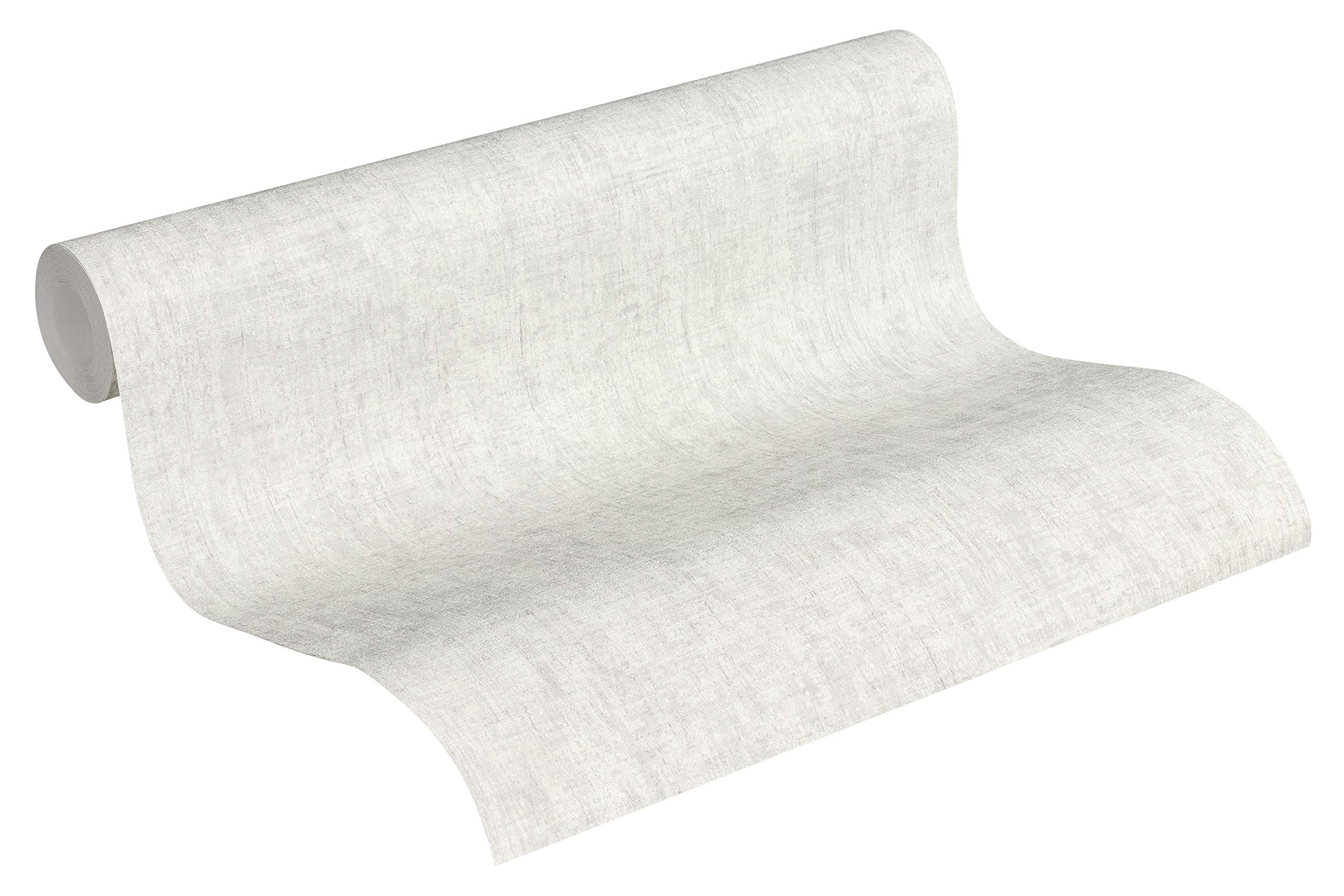 A.S. Création Plain Wallpaper Greenery Non-Woven Wallpaper 10.05 m x 0.53 m Grey Made in Germany 373341 37334-1