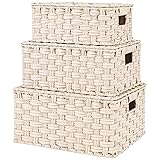 GRANNY SAYS Wicker Storage Baskets with Lids, Set