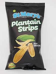 St. Mary's Plantain Strips - Gluten Free Chips 4.9 ounce - Large - Pack of 3