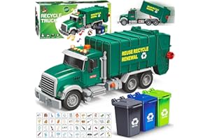 MOBIUS TOYS Mobius Garbage Truck Toy – Recycling Vehicle with Lights & Sounds | Educational Eco Play Truck for Kids Ages 3–7