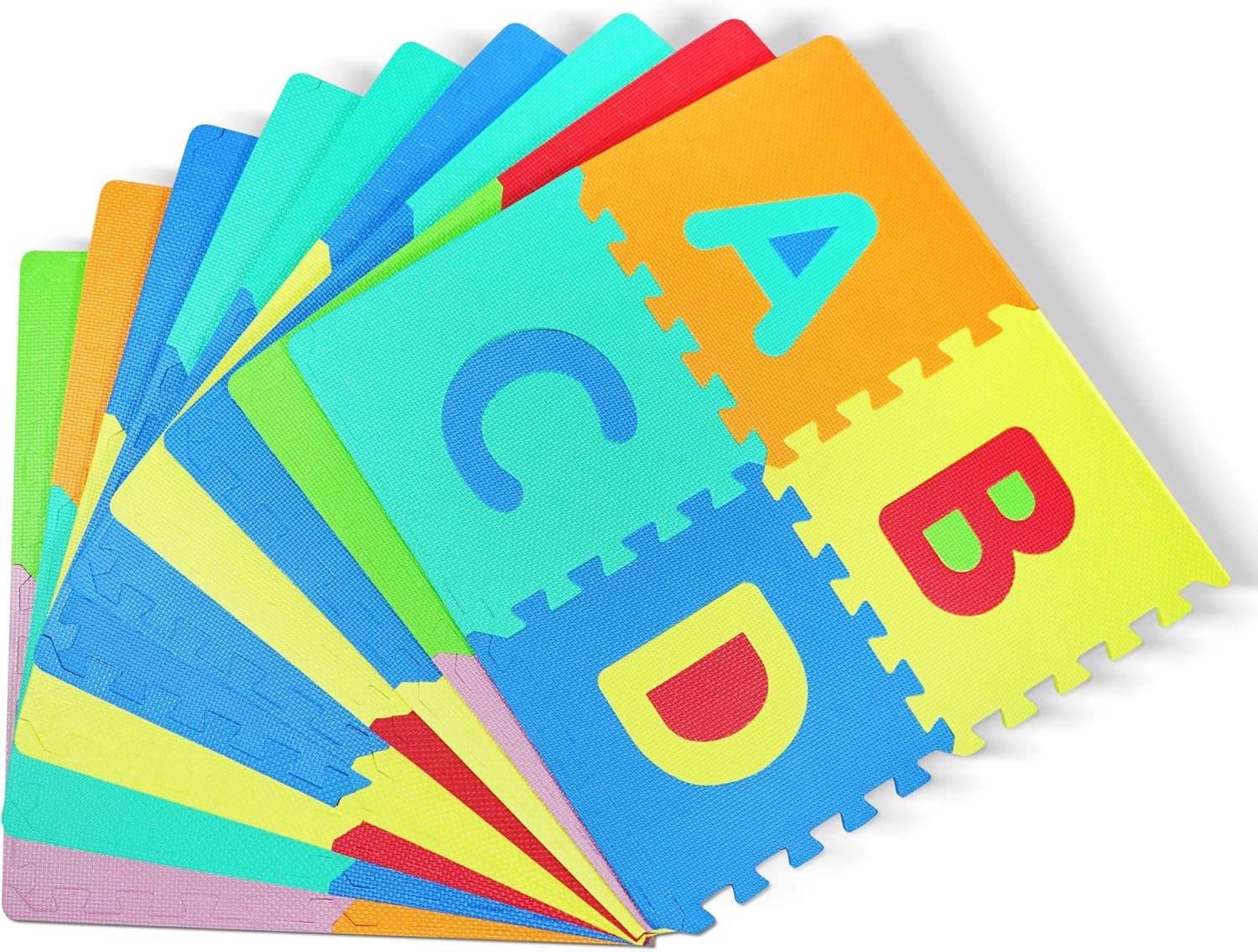 Yes4All Foam Puzzle Play Mat for Kids - Baby Floor Mats/Kids Play Mats - 36 Tiles with Edges, Alphabet & Numbers: Sports & Outdoors