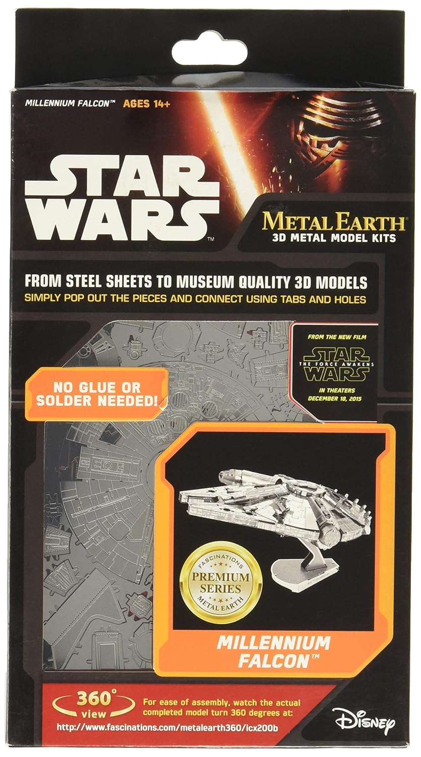 Model Kits Metal Earth ICONX Star Wars Millennium Falcon Premium Series