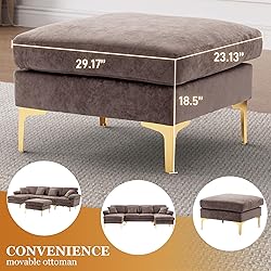 Wrofly U-Shaped Sectional Sofa Couch, 114" Comfy