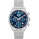 BOSS Men's Quartz Chronograph Watch, Multi Dial, Innovative and Water Resistant up to 50 Meters 5ATM, Gift for Him