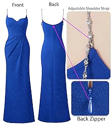 VFSHOW Womens 2024 Sexy Formal Prom Ruched High