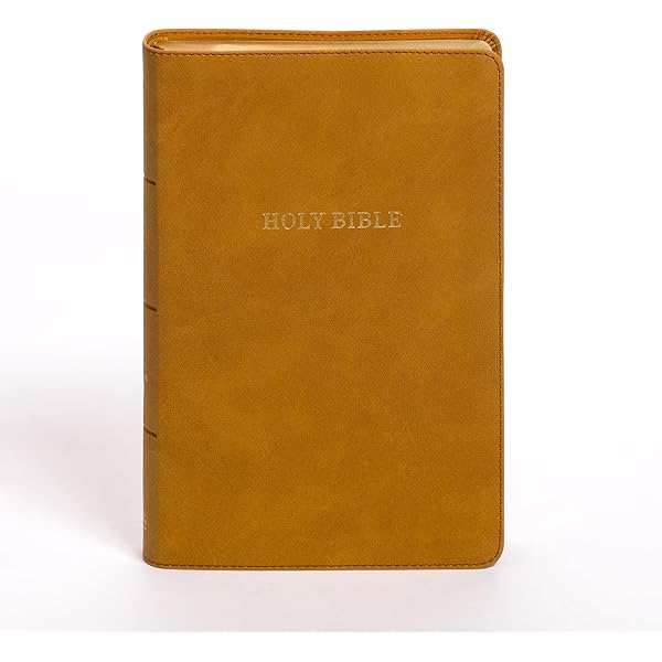 KJV Personal Size Giant Print Bible, Camel SuedeSoft LeatherTouch
