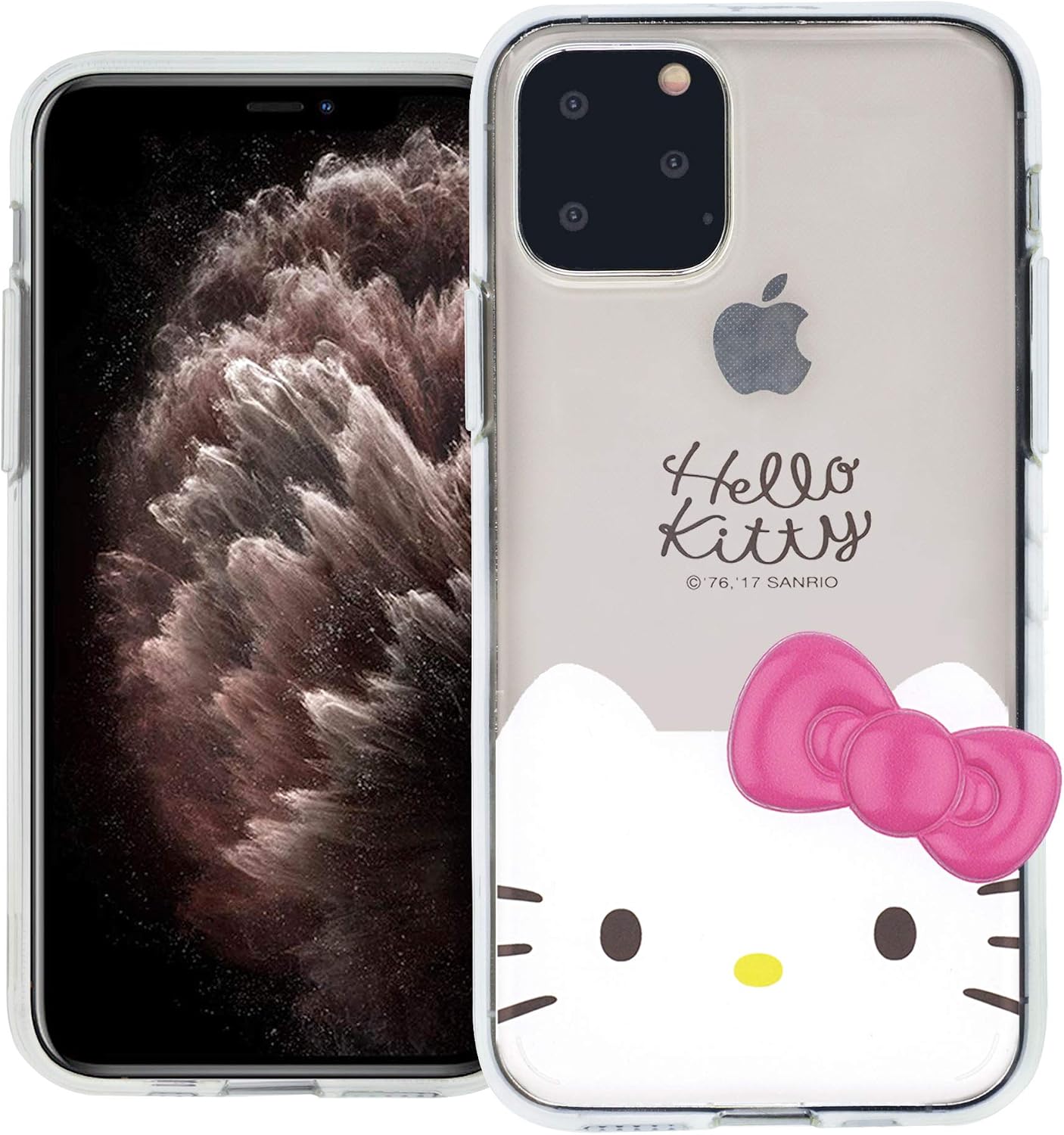 Amazon Com Compatible With Iphone 11 Pro Case 5 8inch Hello Kitty Face Cute Bow Ribbon Clear Jelly Cover Face Hello Kitty