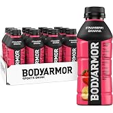 BODYARMOR Sports Drink, Strawberry Banana Electrolyte Drink, 16 Oz (12 Pk) | Coconut Water Hydration Drink, Flavored Water Sport Beverage, 790mg Electrolytes, Natural Flavors &amp; Sweeteners + Antioxidants