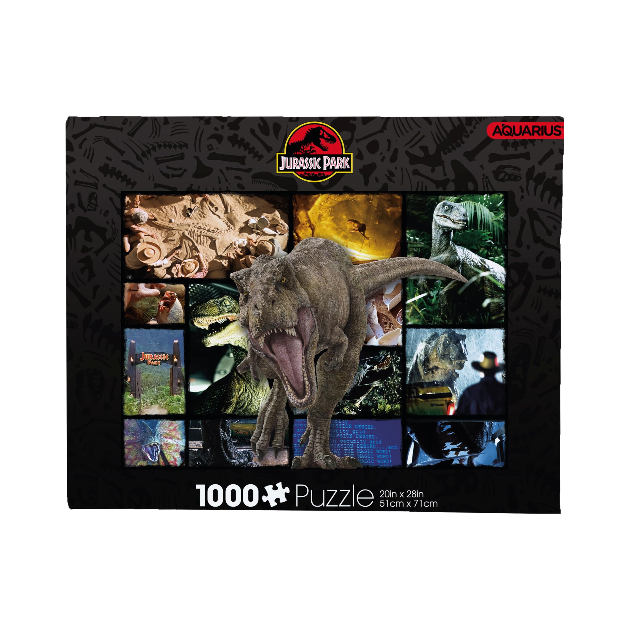 AQUARIUS Jurassic World Collage Puzzle (1000 Piece Jigsaw Puzzle) - Officially Licensed Jurassic World Merchandise & Collectibles - Glare Free - Precision Fit, 22'' x 28''
