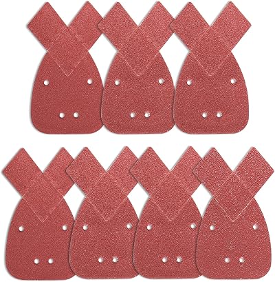 STEBRUAM Mouse Sander Pad 88Pcs Assorted Grits 40-800 5 Holes Hook Loop