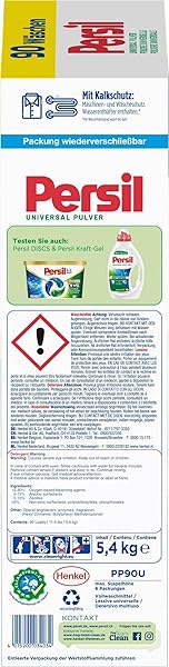 PERSIL UNIVERSAL DETERGENT POWDER (90 LOADS | 11.9 LBS | 5.4 KG) – ALL-IN-ONE SOLUTION FOR DEEP CLEAN LAUNDRY AND FRESHNESS FOR THE MACHINE