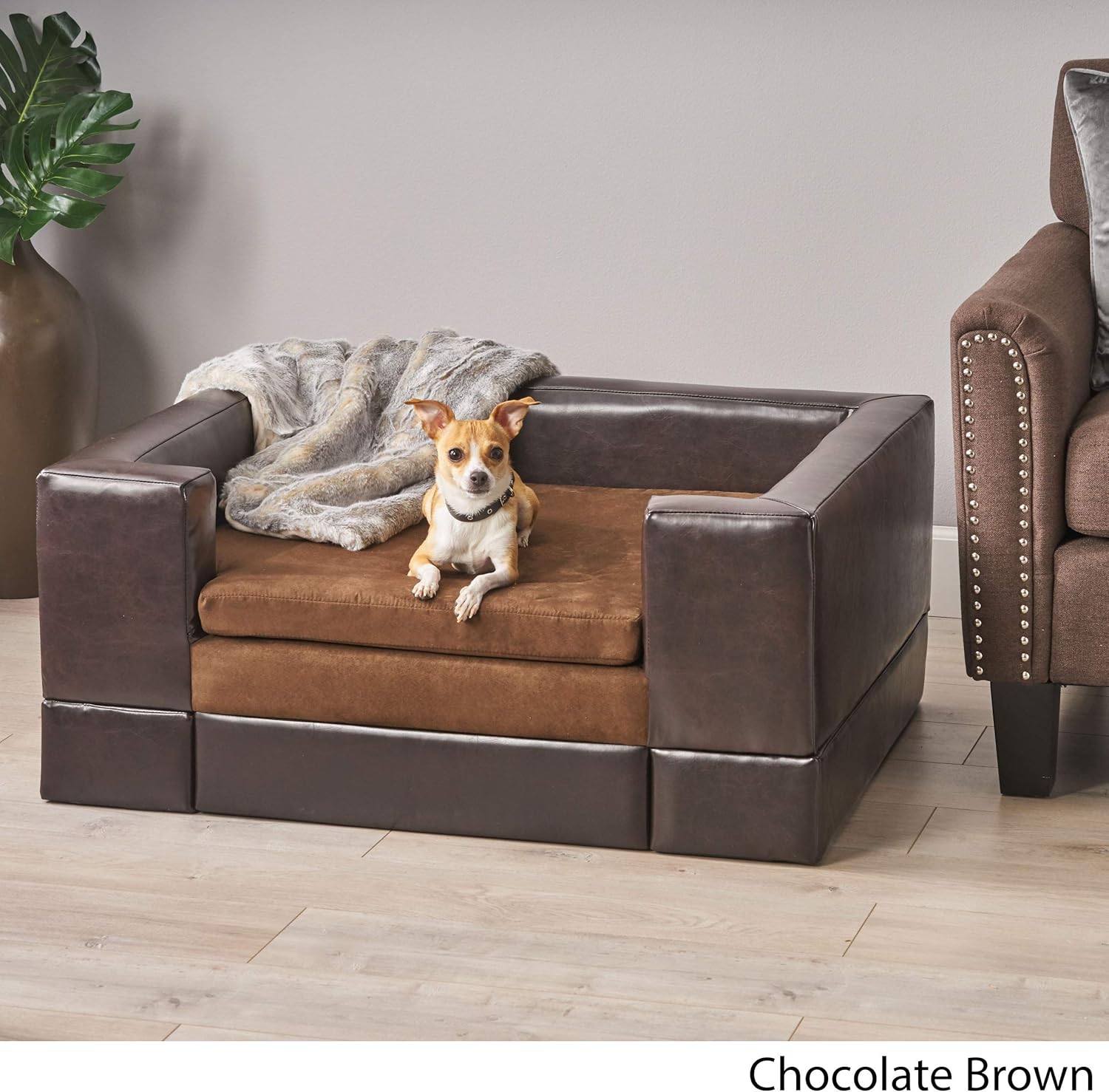 oval cushy dog sofa