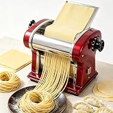 SHILINTONG Electric Pasta Maker, 135W, 9 Settings &amp; 2.5mm Cutter | Stainless steel pasta machine: thickness (0.3-5mm), round noodles. 5kg/h. For home &amp; light commercial. Easy clean
