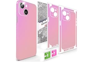 BRONOSKINZ 2Pcs Skin Wrap Compatible for iPhone 15 – Slim Decal Vinyl Protective Film for Sides & Back – Sleek Fit, Premium L
