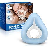 Replacement F20-Style Fabric Mask (Medium) - No Silicone Contact, CPAP Full Face Cushion Wrapped by Cooling Fabric for Airfit F20 & Airtouch F20, No Stuffiness Even in Hot Weather (Blue-M)