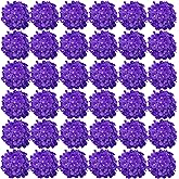 FagusHome Silk Hydrangea Heads 36 Pcs Artificial Flowers Heads and 3 Dozens Stems Fake Hydrangea Flowers with Stems for Home Wedding Decor (Light Purple)