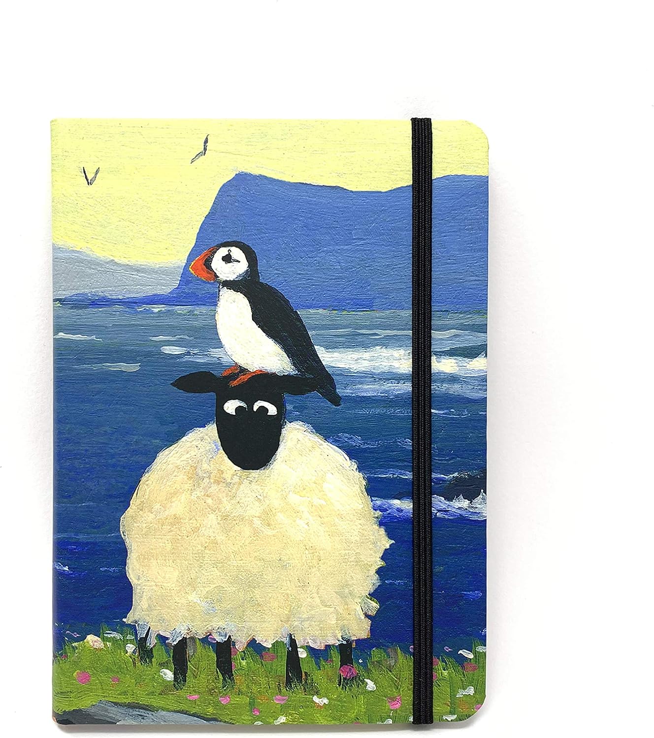 "Puffin Compares to Ewe" Flexible Pocket Notebook by Thomas Joseph - Funny Sheep, White - Image 3
