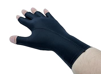 EDEMA Medium | 3/4 Finger | Ödem Handschuh | verschiedene Größen | 2 Farben | Kompressionshandschuh | Top Qualität (Medium, b