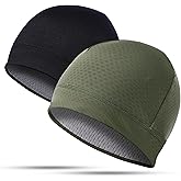 MACOGEAR 2 Pack Winter Warm Skull Cap for Men,Women Thermal Beanie Running Beanie Cycling Hat Helmet Liner