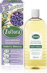 Zoflora Violet and Mimosa 500ml Disinfectant 3-in-1 Kills 99.9%